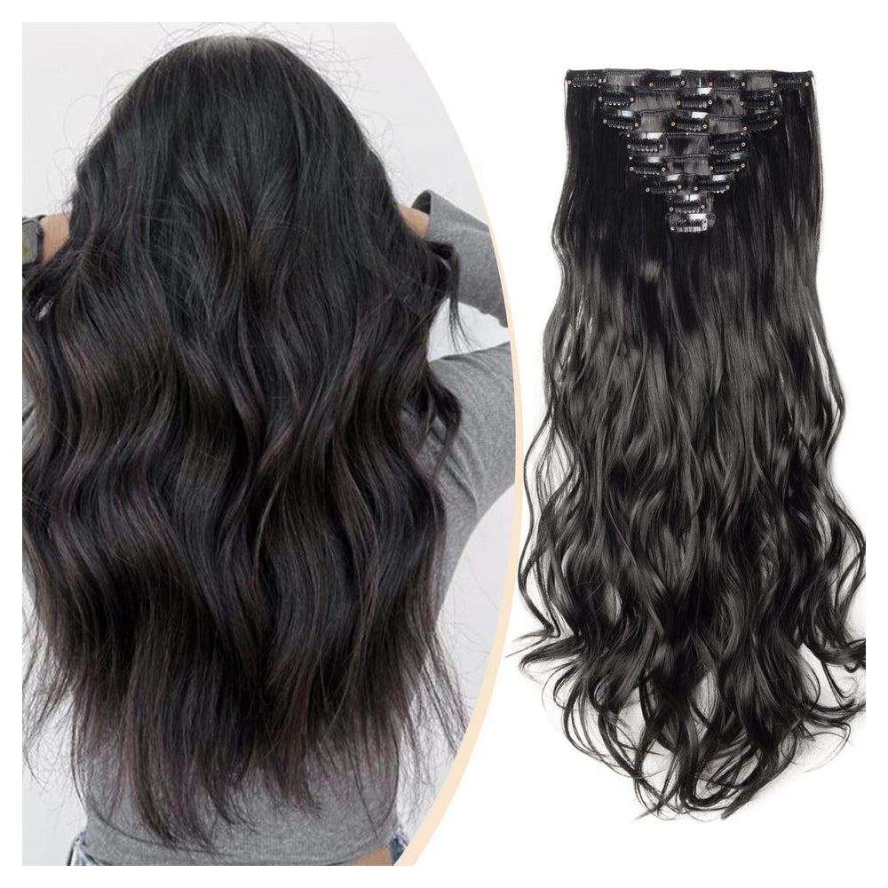 Haarverlängerung Clip In Extensions Echthaar 43 cm Natürlich 1 St