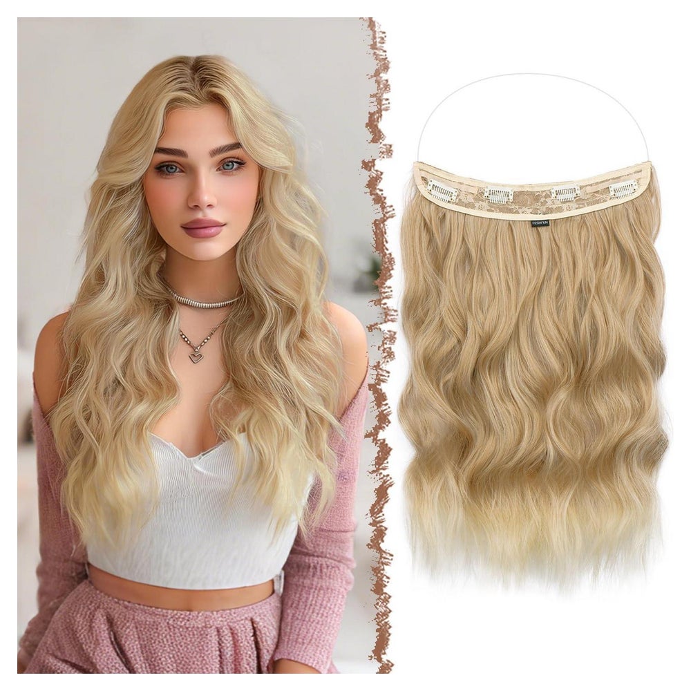 Extensions Haarverlängerung Gewellt 429T613# Erdbeer Blond 5 1 St