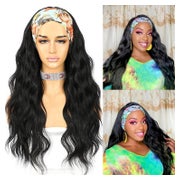 Perücke Stirnband Body Wave kleberlos 150 26 inch Schwarz 1 St