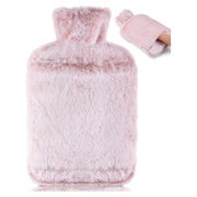 Wärmflasche Auslaufsicher 2L Naturkautschuk Bezug Rosa 1 St