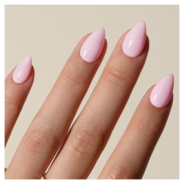 Nägel Press on Kurz Mandel Pastellrosa Soft Gel Baby Rosa 1 St