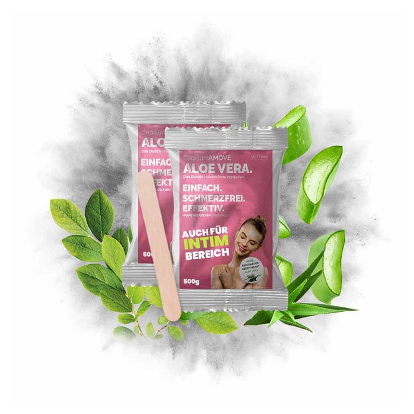 Capillum AMOVE Aloe Vera Enthaarungscreme als Pulver 2x500g 1000 g online  kaufen | DocMorris