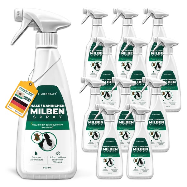 Silberkraft Milbenspray Hase/Kaninchen 12 x 500 ml 6000 ml