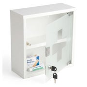 KARAT Medizinschrank Allen Weiß Glastür 30x30 cm 2 Fächer 1 St