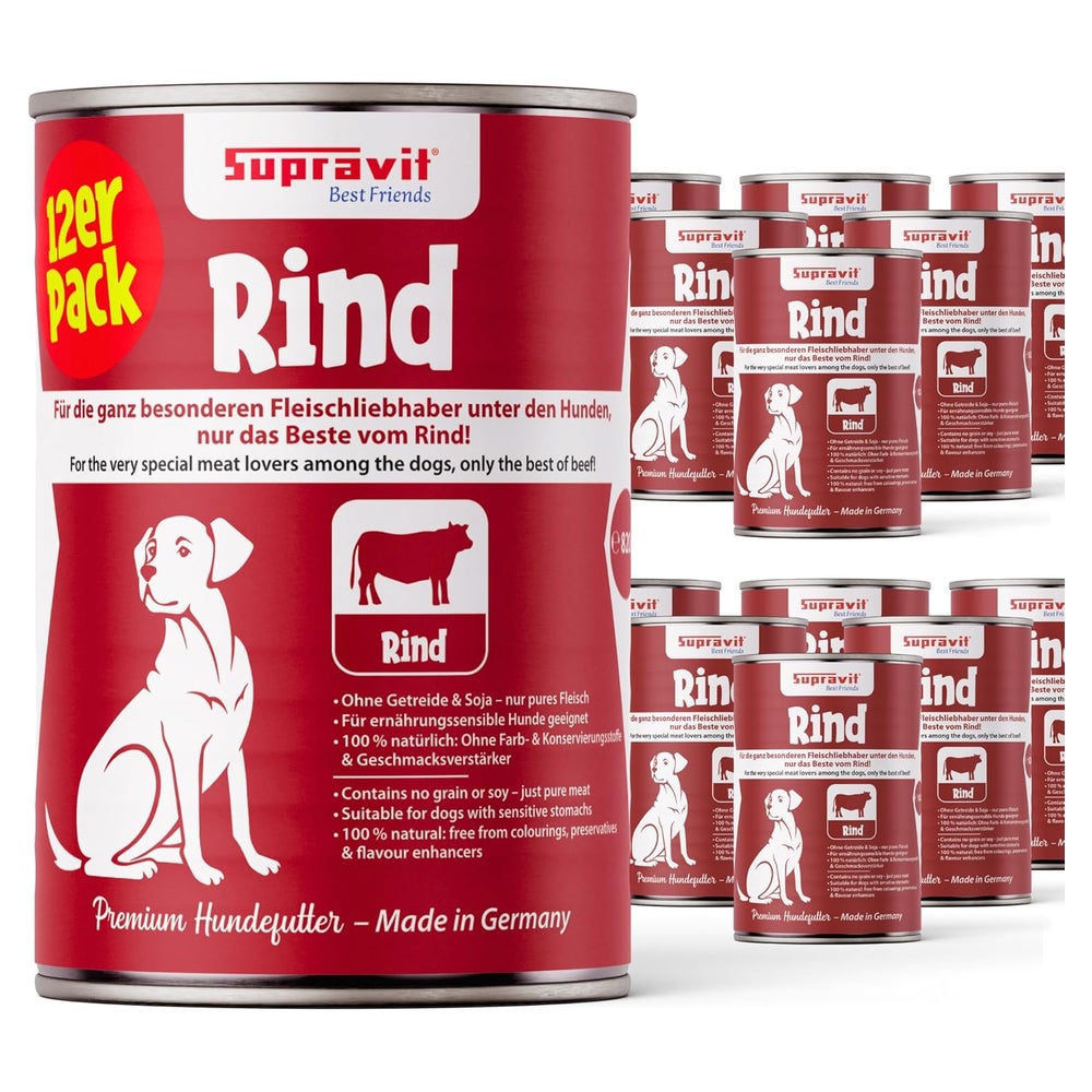 Supravit Hundenassfutter Rind 12 x 410g 4920 g