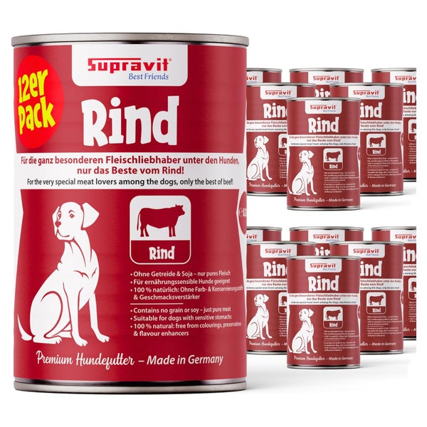 Supravit Hundenassfutter Rind 12 x 410g 4920 g