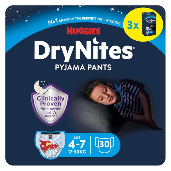 Huggies DryNites Nachtwindeln Jungen 4-7 Jahre, 30 St. 30 St