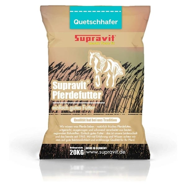 Supravit Hafer gequetscht 20kg Pferdefutter mit hohem Energiegehalt 20 kg