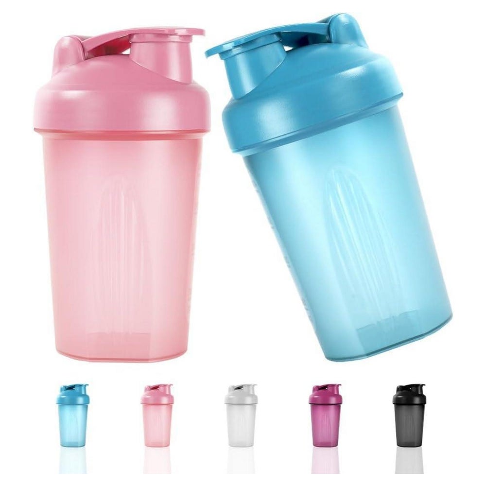 Shaker Eiweiß 500ml Messskala BPAfrei Whey 500 ml Blau+rosa 1 St