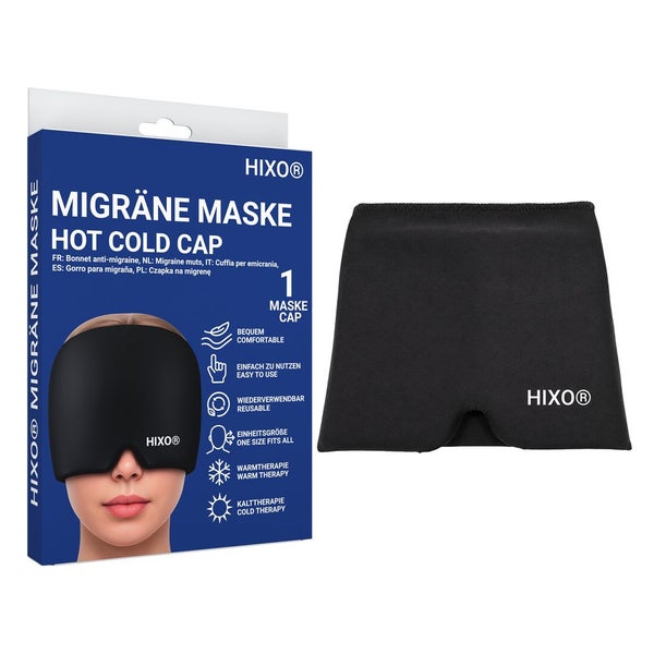 HIXO Migränemaske Kühlmaske Kühlhaube 360° 1 St