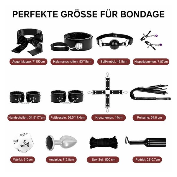 YICOCO 12 Teilig BDSM Bondage Set Fesselset 1 St