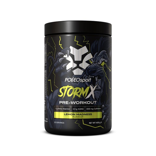 Polleo StormX Pre-Workout, 400 g, Lemon Madness 400 g