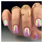 Künstliche Fingernägel Chrome Violett Kurz Eckig 24 Chrome H 1 St