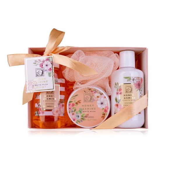 Accentra – Duschset Frauen Geschenkset HONEY JASMINE in schöner Geschenkbox 1 St