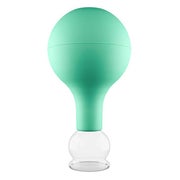Produktabbildung: Pulox Schröpfglas aus Echtglas mit Saugball - 25mm in Grün 1 St