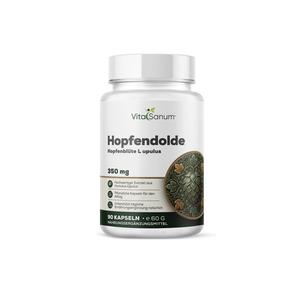 VitaSanum® – Hopfendolde (Humulus lupulus) – 350 mg – 90 vegane Kapseln 90 St