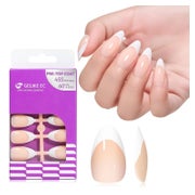 Press On Nägel Weiches Gel Nude French Mandelform 60 Stk 15 1 St