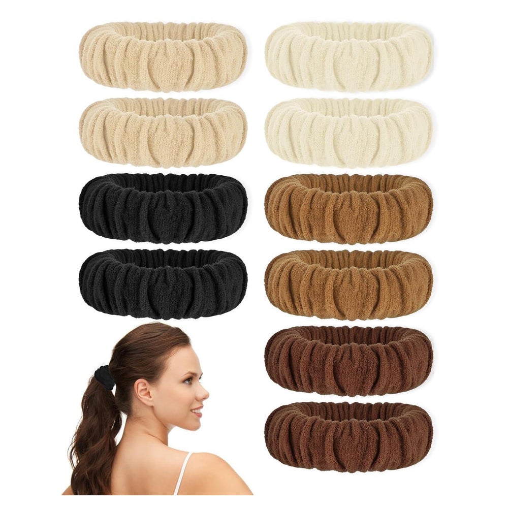 10er Set Dick Haargummis Damen Baumwolle Elastisch Scrunchie 1 St