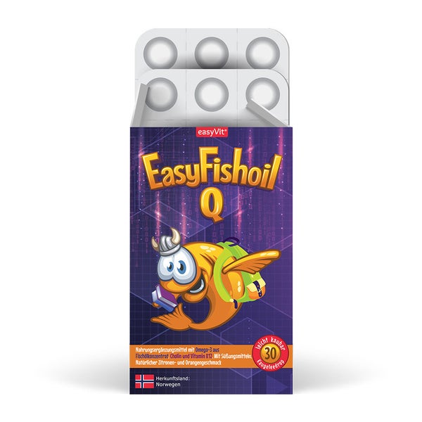 Easyfishoil Q Omega-3 Mit Kolin Kautabletten 30 St
