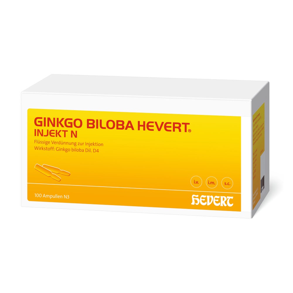 Ginkgo Biloba Hevert injekt N Ampullen 100X2 ml