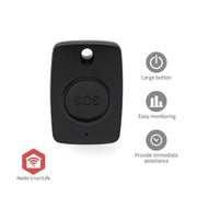 Nedis Smart-Panik-Knopf / Zigbee 3.0 / Batterietyp – Energie: CR2450 / Schwarz 1 St