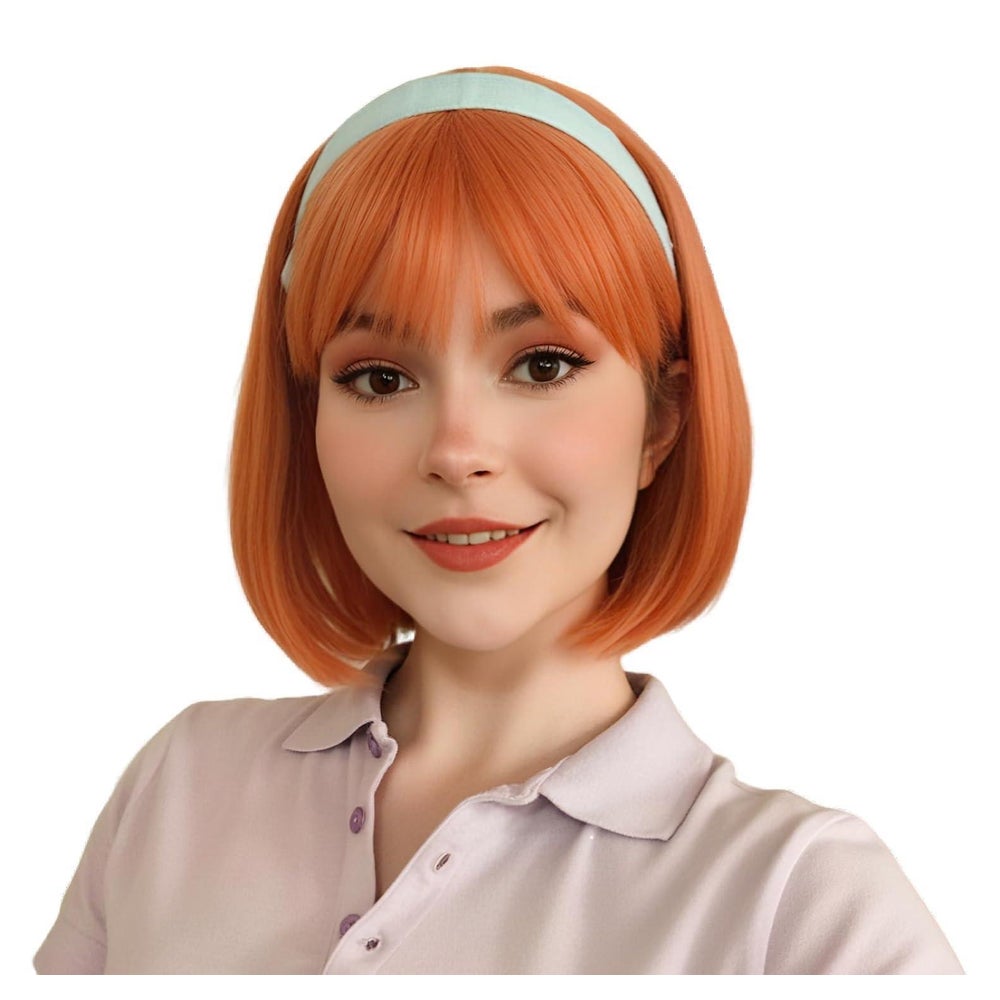 Perücke Bob Frauen Synthetik kurz orange Pony Orange-straigh 1 St