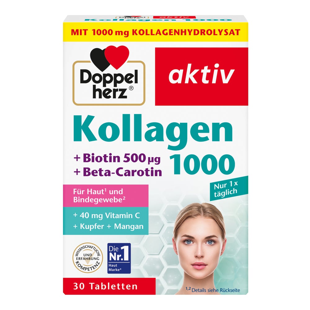 Doppelherz Kollagen 1000 + Biotin + Q10 30 St