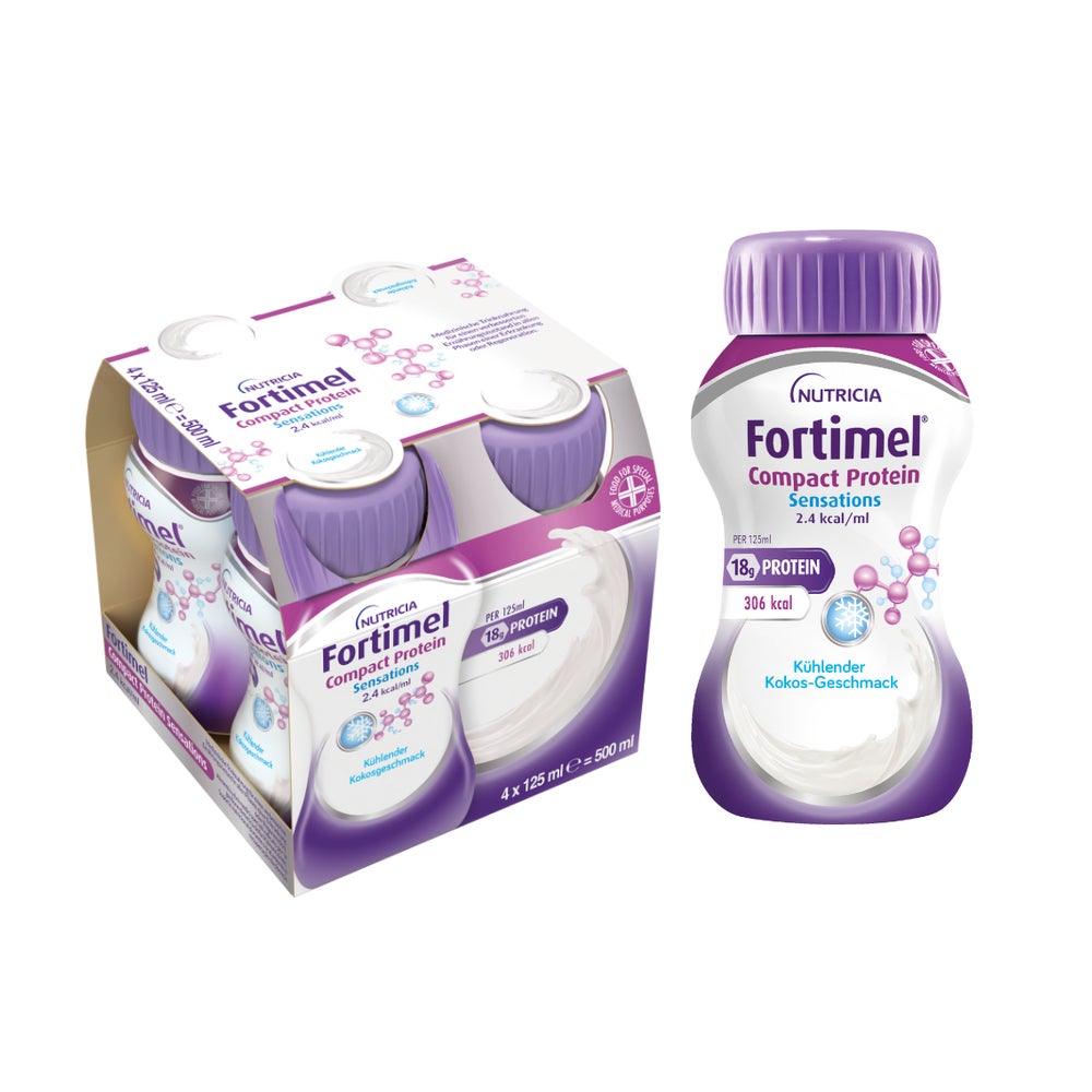 Fortimel Compact Protein 2.4 Kcal Kühlen.kokosnuss 4X125 ml