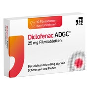 Produktabbildung: Diclofenac Adgc 25 Mg Filmtabletten 10 St