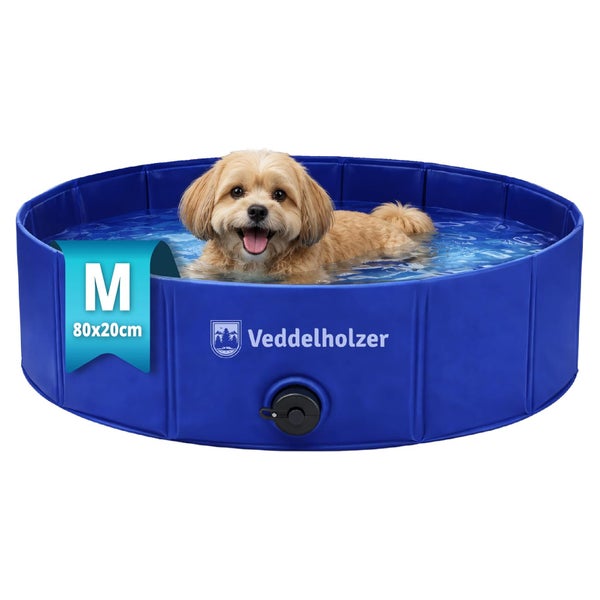 Veddelholzer Faltbarer Hundepool (M) 80 x 20 cm 1 St