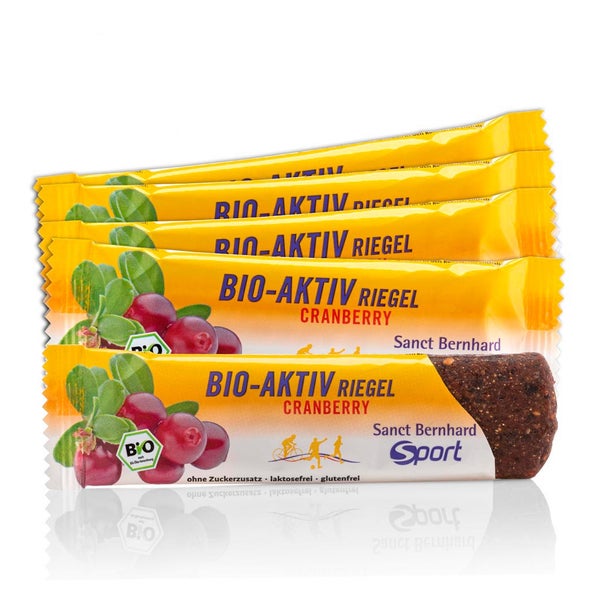 Sanct Bernhard Sport Bio-Aktiv-Riegel Cranberry 11 St