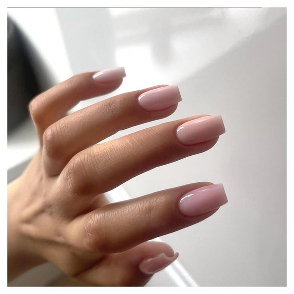 Nägel zum Aufkleben 24 Stück rosa mittel quadratisch glänzen 1 St