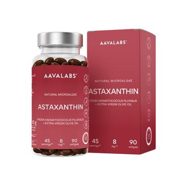 Aavalabs Astaxanthin 8 mg mit Olivenöl, 90 Softgels 90 St