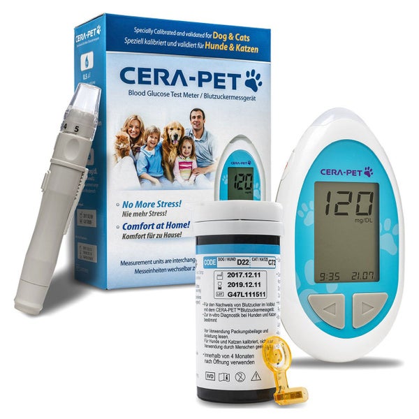 Cera-Pet Blutzuckermessgerät Set für Hunde und Katzen - Vorteilspack 1 St