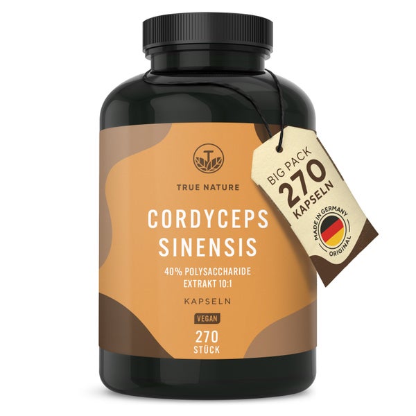 Cordyceps Sinensis Kapseln - 40% Polysaccharide, Made in DE 270 St