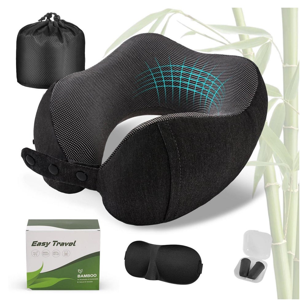 Nackenkissen Memory Foam Reisekissen verstellbar 1 St