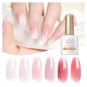 Nagellack UV Gel nude rosa milchig weiss transparent Klare K 1 St