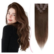 Clip in Extensions Remy 20 cm - 45 g 04#Kastanienbraun Choco 1 St