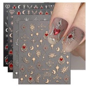 Nagelsticker Mond Stern selbstklebend 9 Blatt Nageldesign Zu 1 St