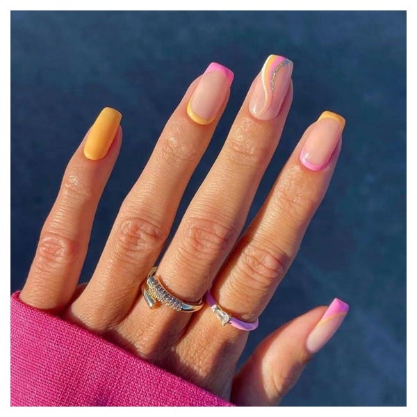 Klebenägel 24 Stück Full Cover Fingernägel Press On Nails M 1 St