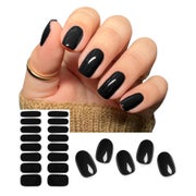 Nagelfolien 16 Stück selbstklebend UV-härtend schwarz 1 St