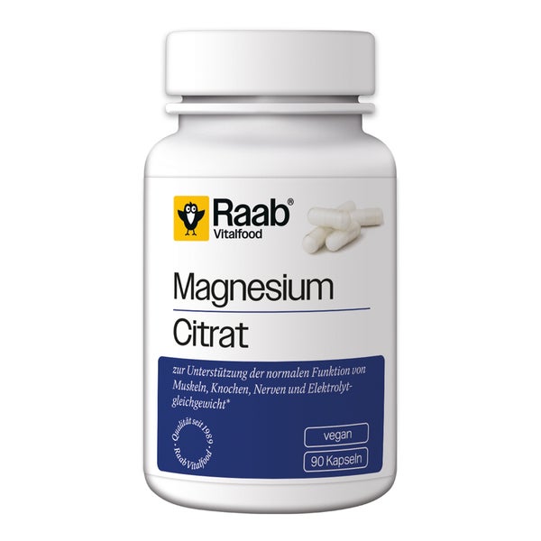 Raab Vitalfood® Magnesiumcitrat Kapseln 90 St