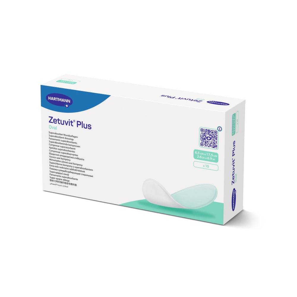 Zetuvit Plus Oval 6,5x17,5 Cm Wundauflage 10 St
