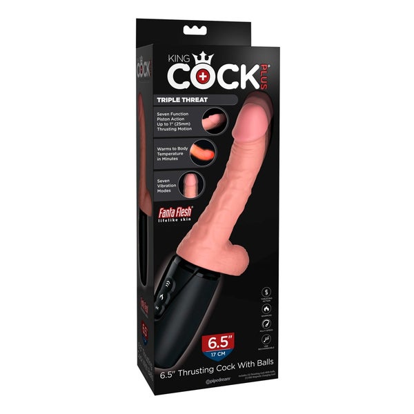 King Cock - 6,5 Thrusting Cock with Balls 1 St