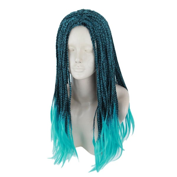 Topcosplay Damen Perücke Lang Grün Zöpfen - Cosplay, Karneval, Halloween