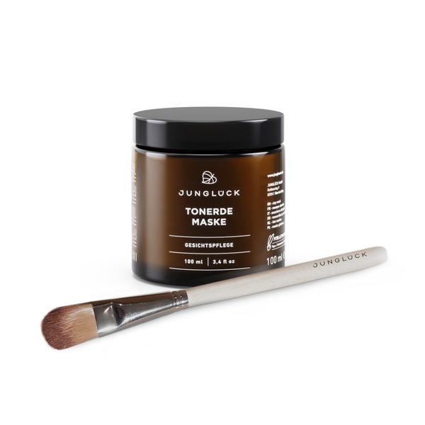 JUNGLÜCK Tonerde Maske + Pinsel Kombi