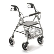 Drive Medical Rollator Gigo 2G aus Aluminium, mit Korb, Grau 1 St