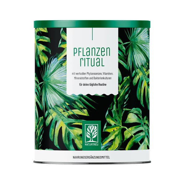Superfood Pulver mit Weizen- & Gerstengras, Maca, Spirulina, Spinat & Lucuma - PFLANZENRITUAL - 300 g veganes Getränkepulver für 30 Portionen - NATURTREU® 300 g