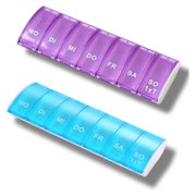 2x Pillendose 7 Tage für Vitamine Medikamente Unterwegs 1 St