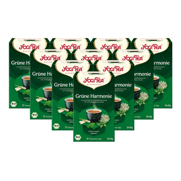 Yogi Tea - Grüne Harmonie Bio Grüntee | 10 x 30,6g 10x17 St